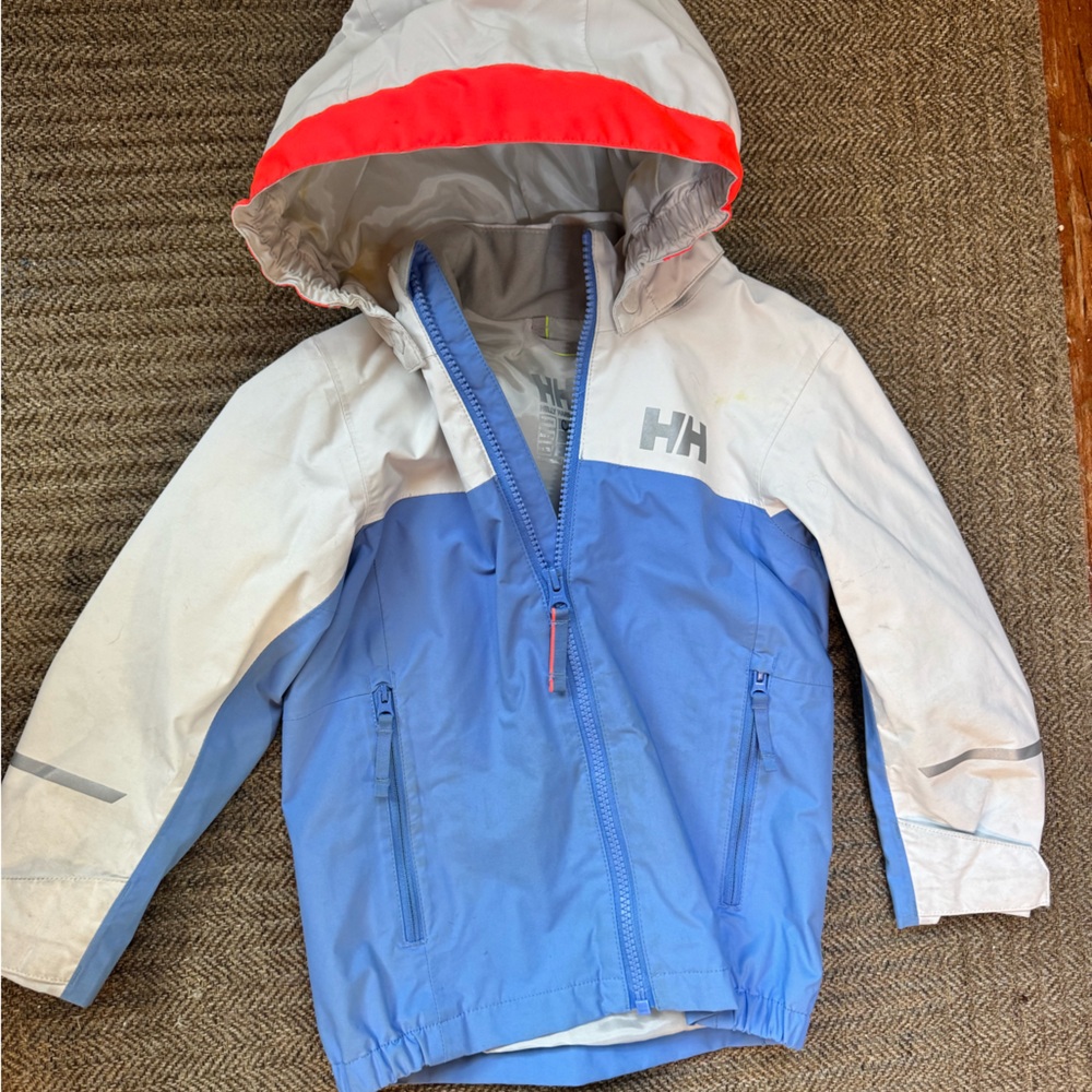 Helly Hansen Kids Blue and Gray Raincoat